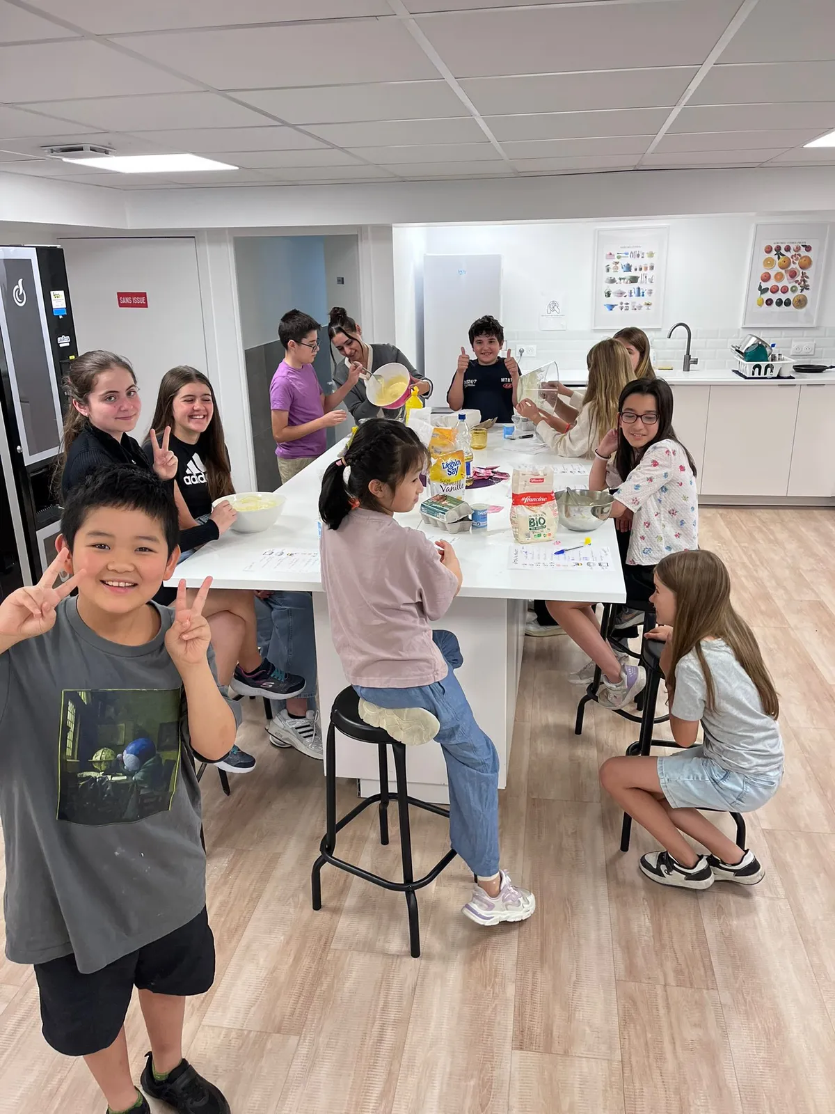 Un taller de crepes en nuestro campus Village Saint-Paul