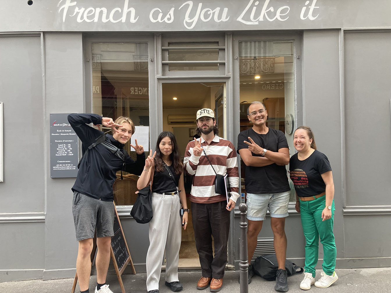 Absolute beginners in a small French class at French As You Like It in Paris